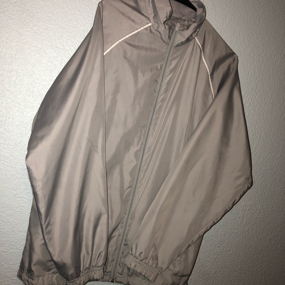 Grey windbreaker